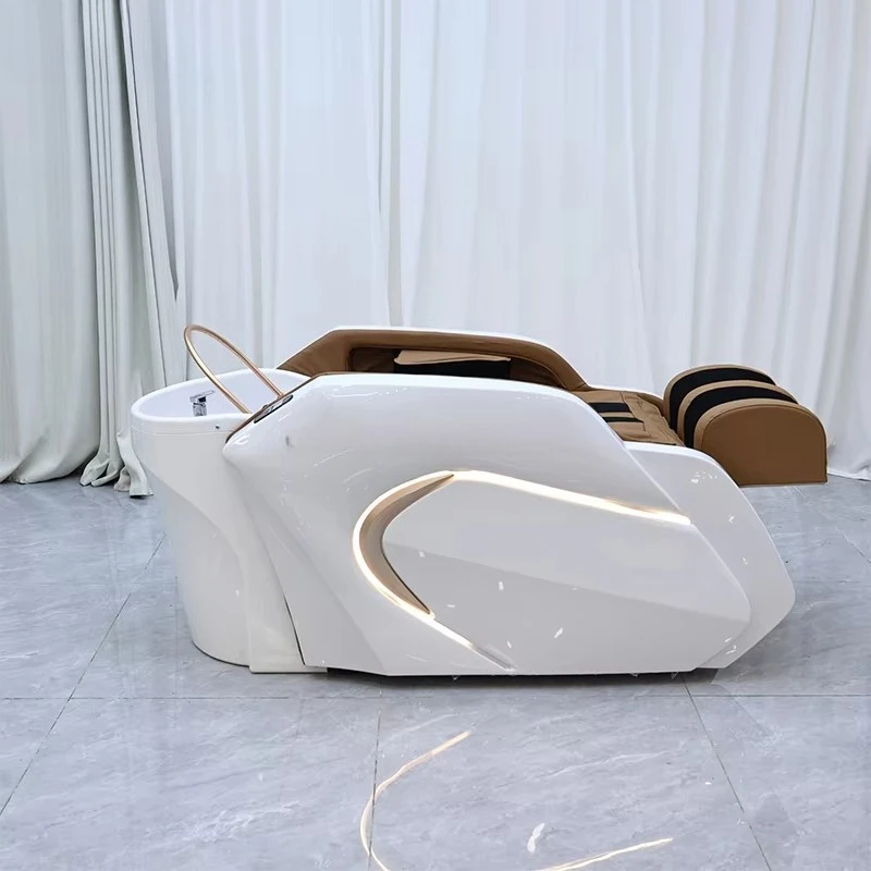 

Hair Washing Station Electric Shampoo Bed with Massage Function for Barber Salon