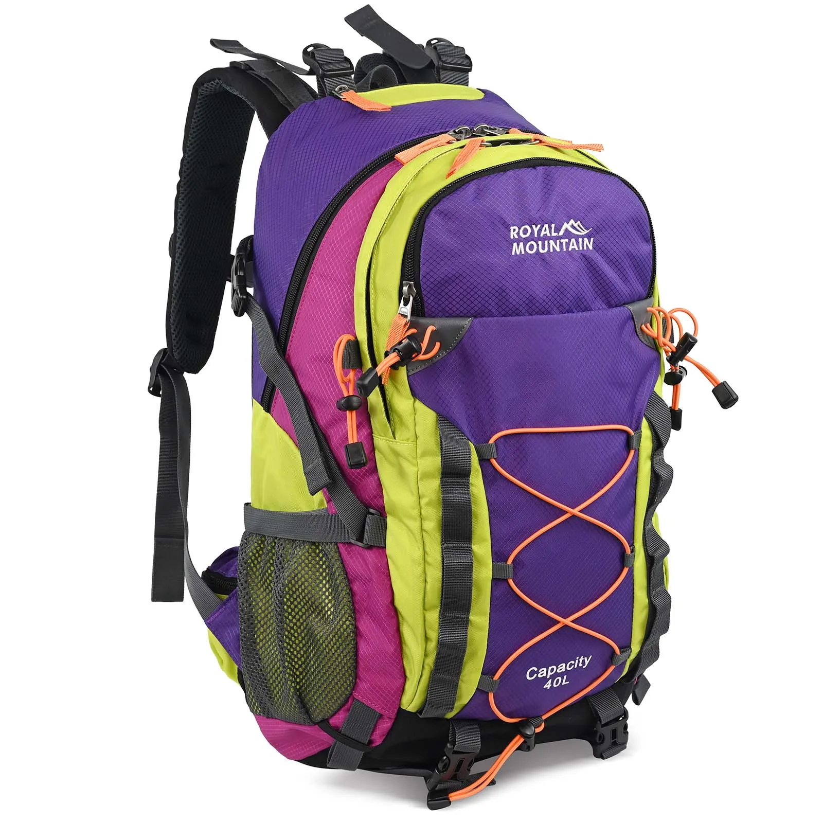 30L Hiking and Outdoor Backpack with Rain-Cover Water-Resistant Fabric Multi-Compartment Suit for All Gender All Environment
