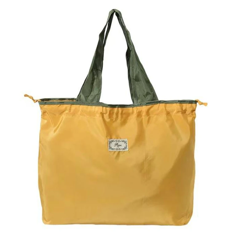 

Large Foldable Shopping Bag with Drawstring - Reusable Grocery Tote Bag for Supermarket ,Travel & Beach〔CC44〕
