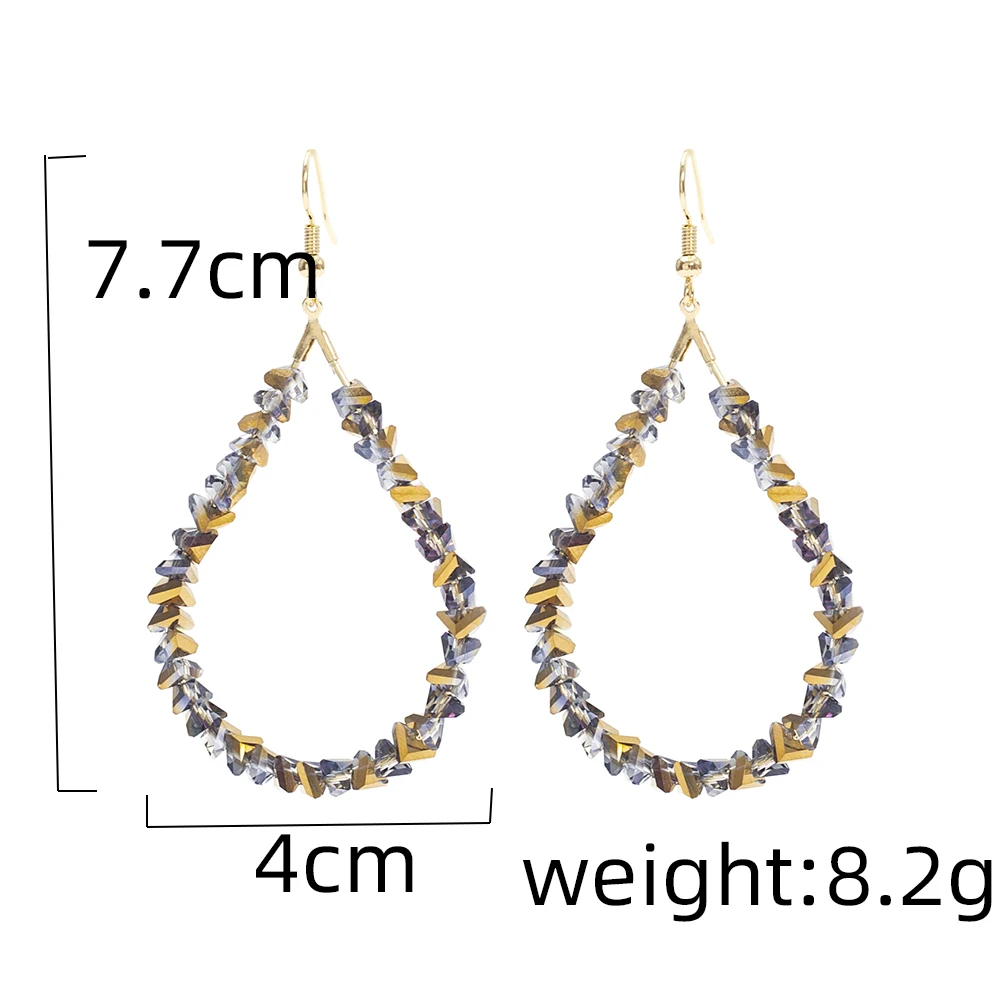 Neue handgefertigte Perlen-Ohrringe in Tropfenform für Damen, Vintage-Luxus, Imitationskristall, elegant, Trend 2026, für Urlaub und Alltag, Schmuck – Detail 1