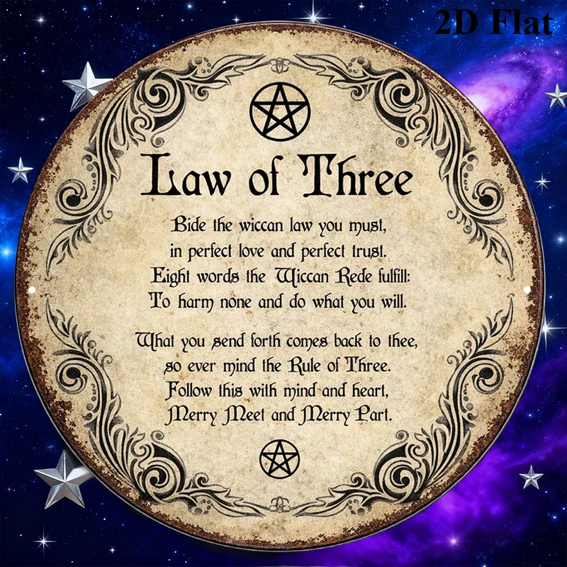 CIFBUY Vintage Wicca Triple Goddess Aluminum Wall Art Waterproof Durable Rustproof Metal Sign For Home Room Decor view 6