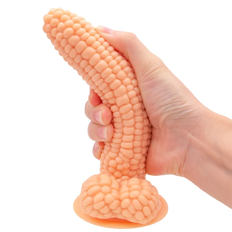 Adult Corn Penis Transparent Colored Suction Cup Fake Penis Fruit and Vegetable Anal Sexual Products dildo Sex toys