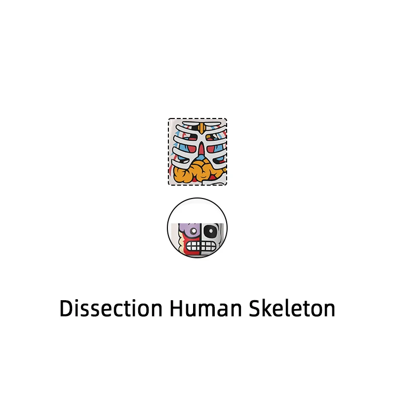 El modelo de esqueleto humano de disección D8005, bloques MOC, juego de regalos, juguetes