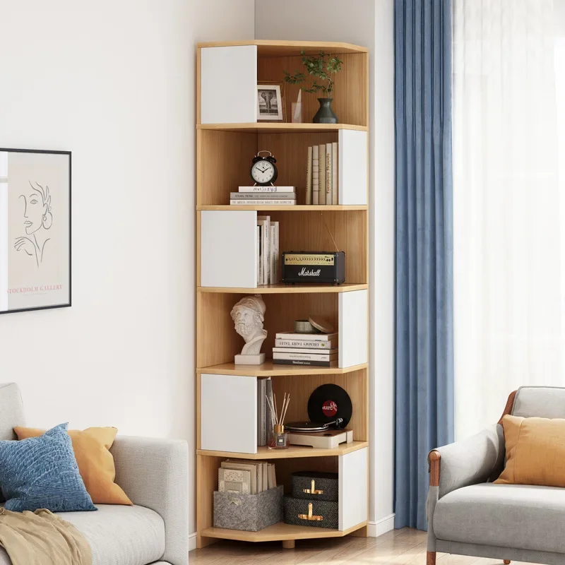 Living Room Corner Cabinet Bookshelf Rack Bedroom  Corner Rack Corner Storage Triangle Cabinet