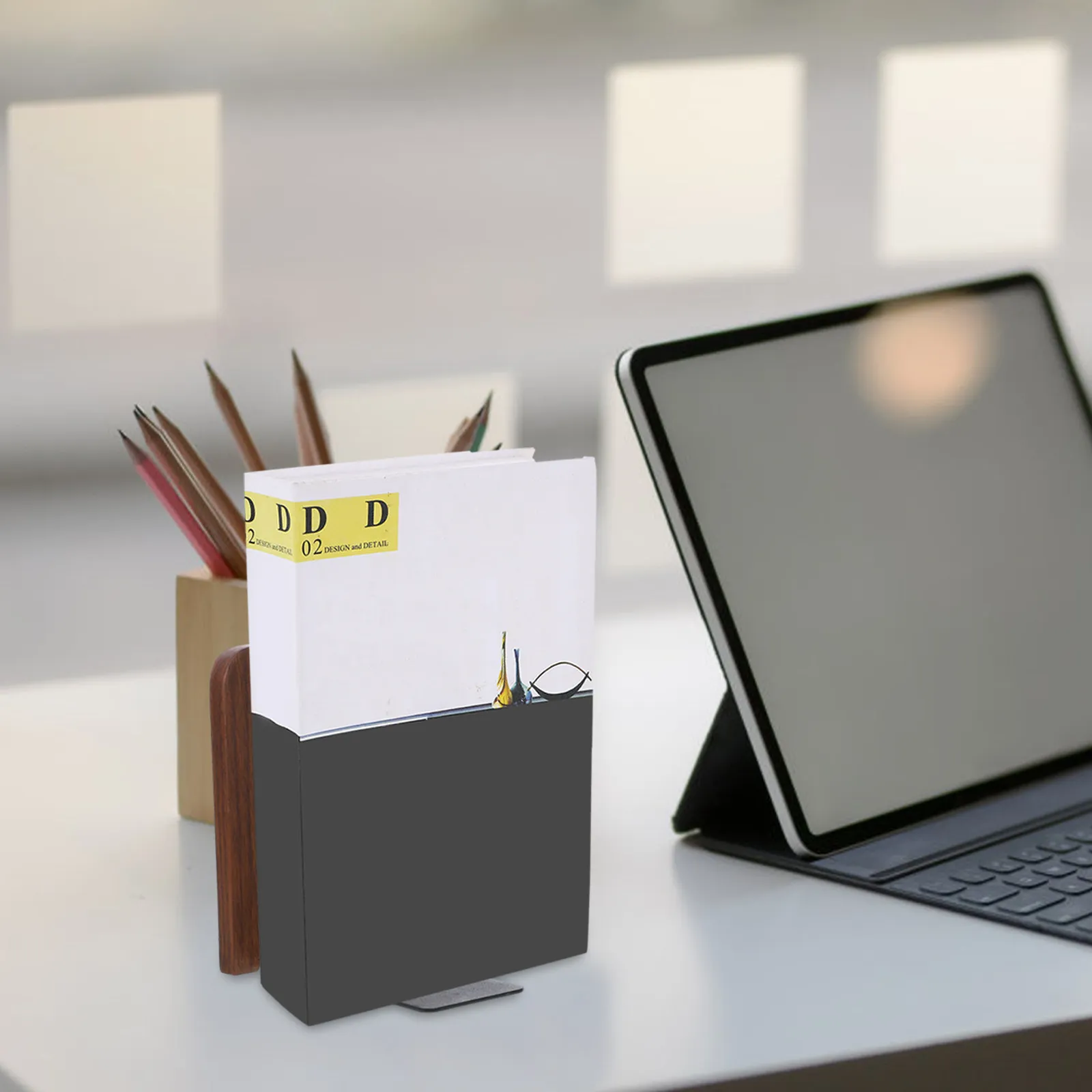 

Набор подставок для книг из дерева и металла: минималистичный дизайн, настольный органайзер для книг, журналов, файлов, декоративное решение для хранения для дома и офиса