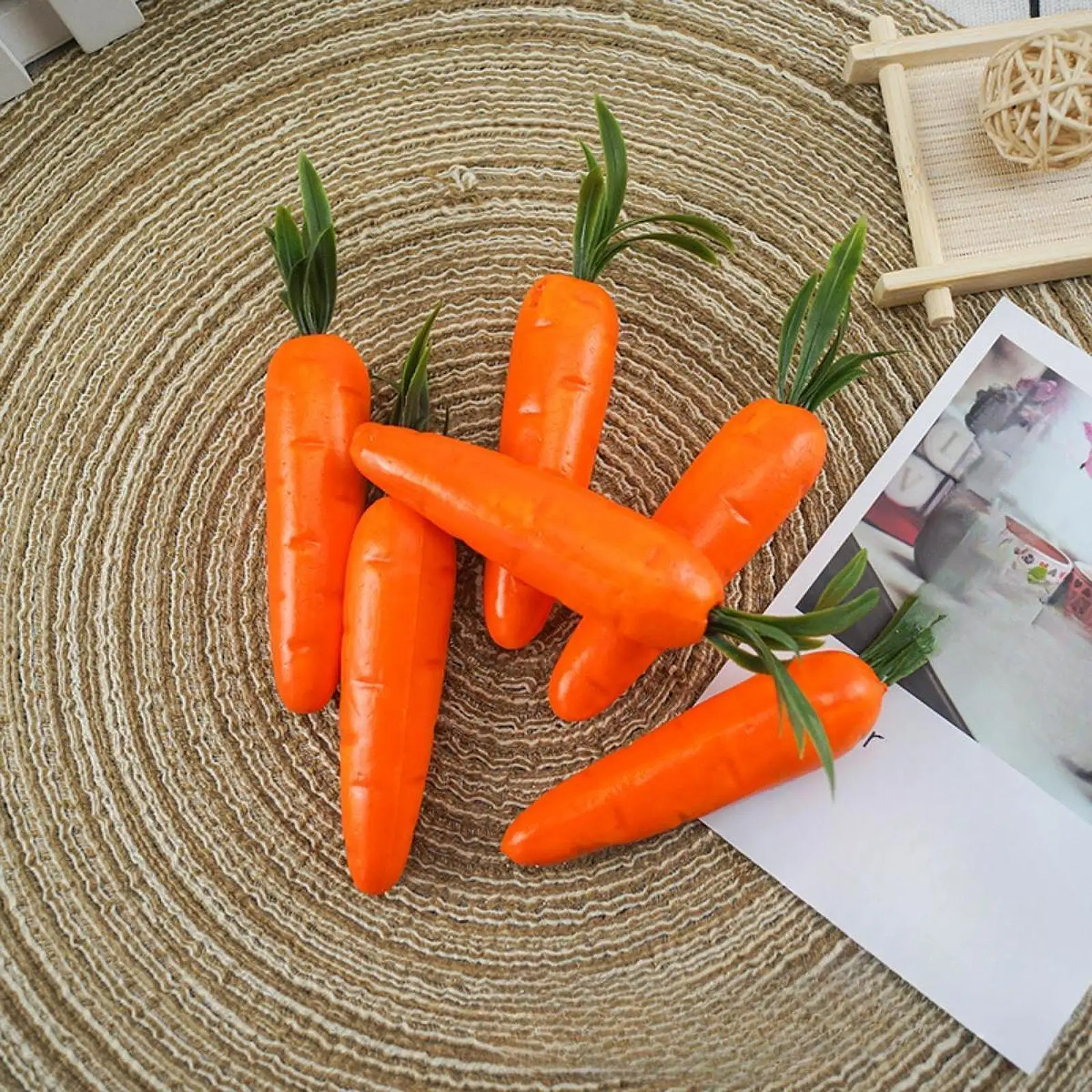 12/20 Pcs  Mini Carrots Ornaments Holiday Party Supplies Kitchen Party DIY Decor Simulation Easter Carrots Artificial Vegetables