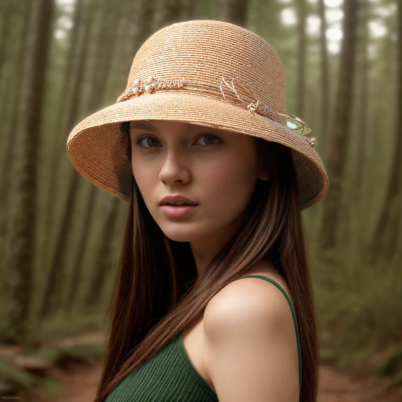 Lafite grass hat, summer grass woven sun hat, women's UV resistant beach sun hat, large brimmed sun hat