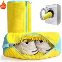 Wash Shoes Bag Padded Net Laundry Shoes Protector Fluffy fibers Polyester Washing Shoes Machine Laundry Bag Drying Bags