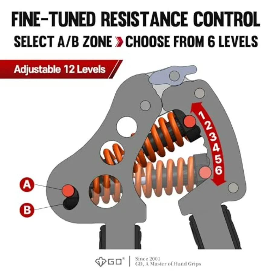(26 ~ 118 رطل) مدرب قوة قبضة قابل للتعديل قابض اليد مقوي قبضة اليد التمارين المعصم تقوية الصامتة والمتينة