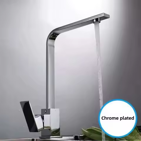 Kitchen Sink Faucet Copper alloy Bathroom Basin Faucet Sink Tap Mounted Deck Bathroom Hot And Cold Water Mixer Tap A