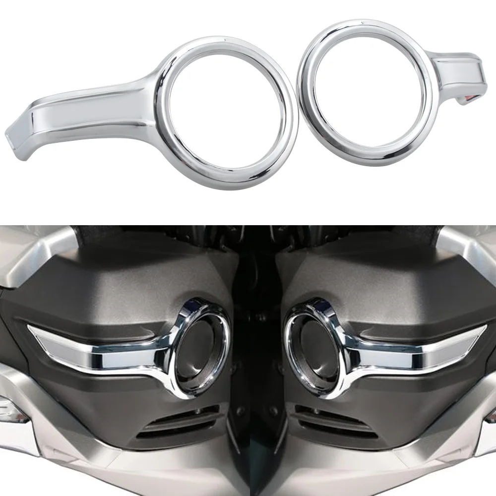 New Motorcycle Fog Light Trim Rings Chrome For Honda Gold Wing Goldwing GL1800BD GL1800B Tour GL1800 2018-UP ABS Plastic Parts