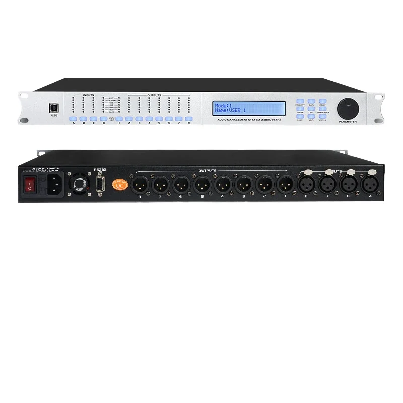 

Цифровой аудиопроцессор модель 1, 8 входов/8 выходов, профессиональный, для сценических линейных массивов, эффекты, эквалайзер