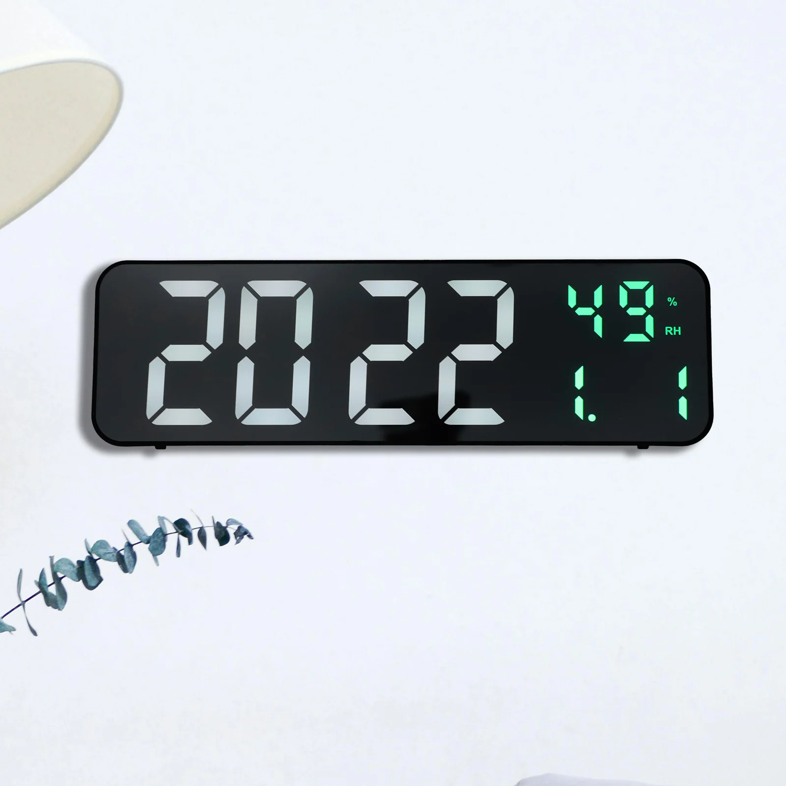 

LED Digital Wall Clock with Large Display Bright Clear Readout Mountable for Walls in Office Living Room Bedroom with Temp