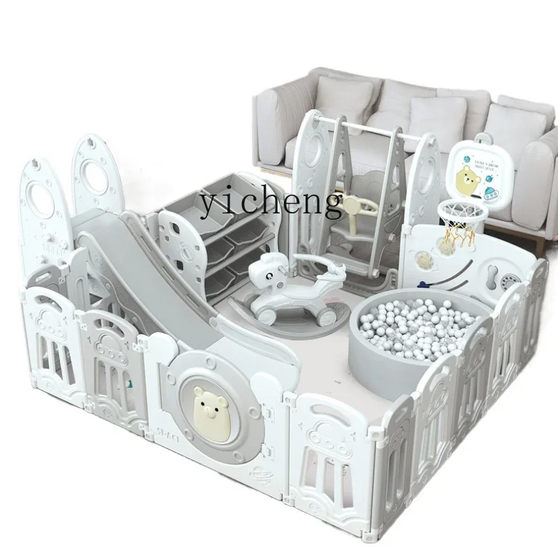 

Tqh Baby Fence Protective Grating Baby Ground Crawling Mat Children Indoor Home Game Anti-Fall Toddler Safety Fence