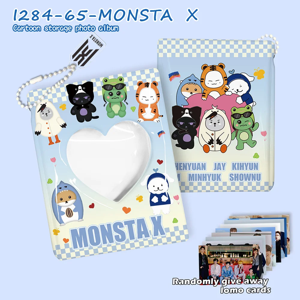 Novo Álbum de Fotos e Cartões de Coleção ATEEZ Monsta X ZB1 Katseye GOT7 Astro Cortis 20P com Design de Desenho Animado para Fãs - Presente Ideal