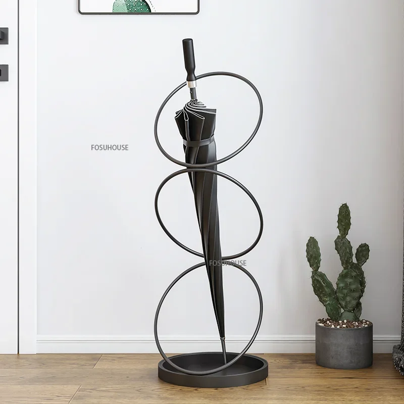 

Nordic Metal Umbrella Holder Home Decorative Umbrella Stand Household Standing Umbrella Rack Balcony Umbrellas Storage Bucket Z