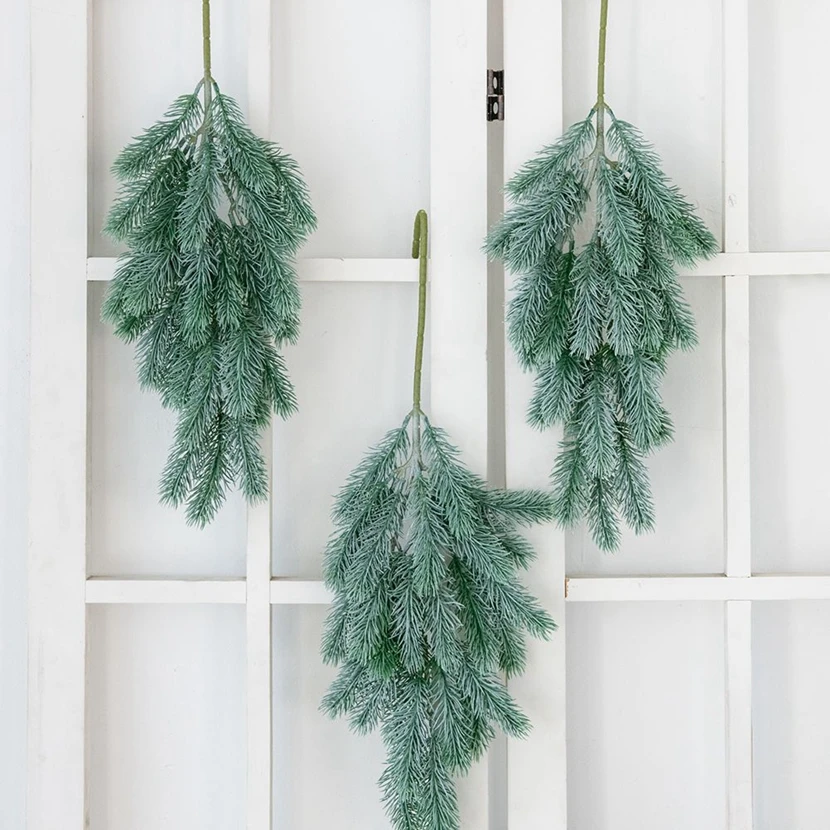 

Artificial plant Pine Needle Plastic Christmas Tree Door hanging Wreath showcase Home festival Outdoor Garden diy Wedding Decor