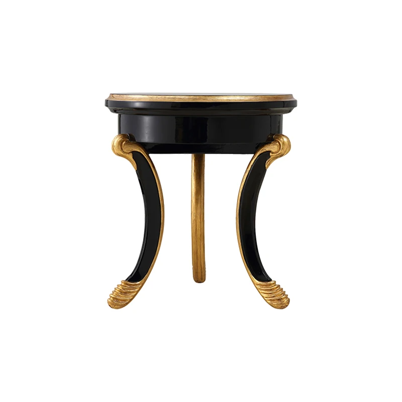 Portable luxury home furniture Home sofa Side table, 60 cm diameter walnut veneer Living room coffee table