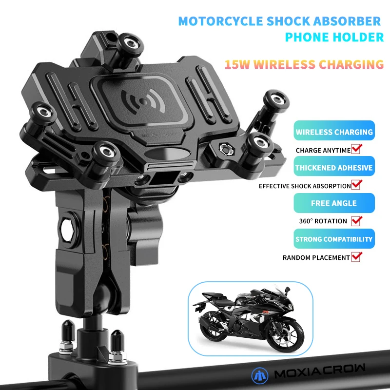 

Motorcycle Mobile Phone Holder Wireless Charging For Suzuki GSXR 600 750 1000 GSX1300R GSX650F GSX-R Handlebar Bracket