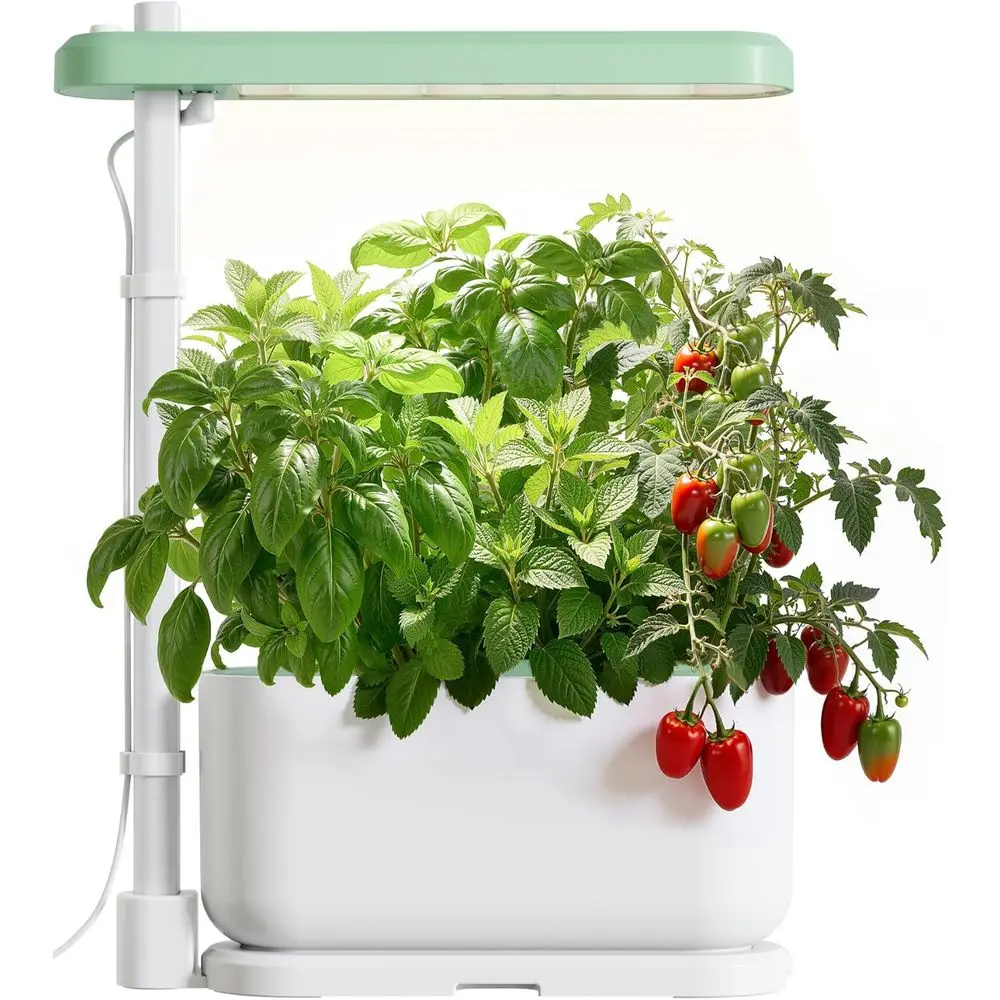 

Комплект для гидропонного выращивания растений с 3 контейнерами – светодиодная лампа полного спектра для растений, регулируемая по высоте, для выращивания трав в помещении, Educational-Hydr