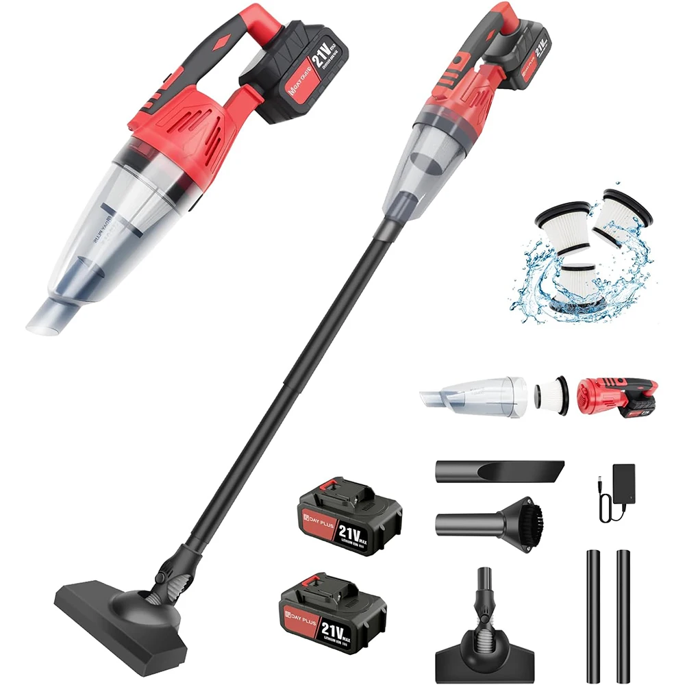 Cordless Vacuum Cleaner, 7000Pa 2-in-1 Upright & Handheld Stick Vacuum, for Hardwood Floors, Carpets, Cars and Pet Hair