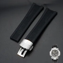 Silicone Watch Strap For Patek Philippe Nautilus 5711 5726 5712g 5980 Rubber watchband men wristband Bracelet 25MM*13MM