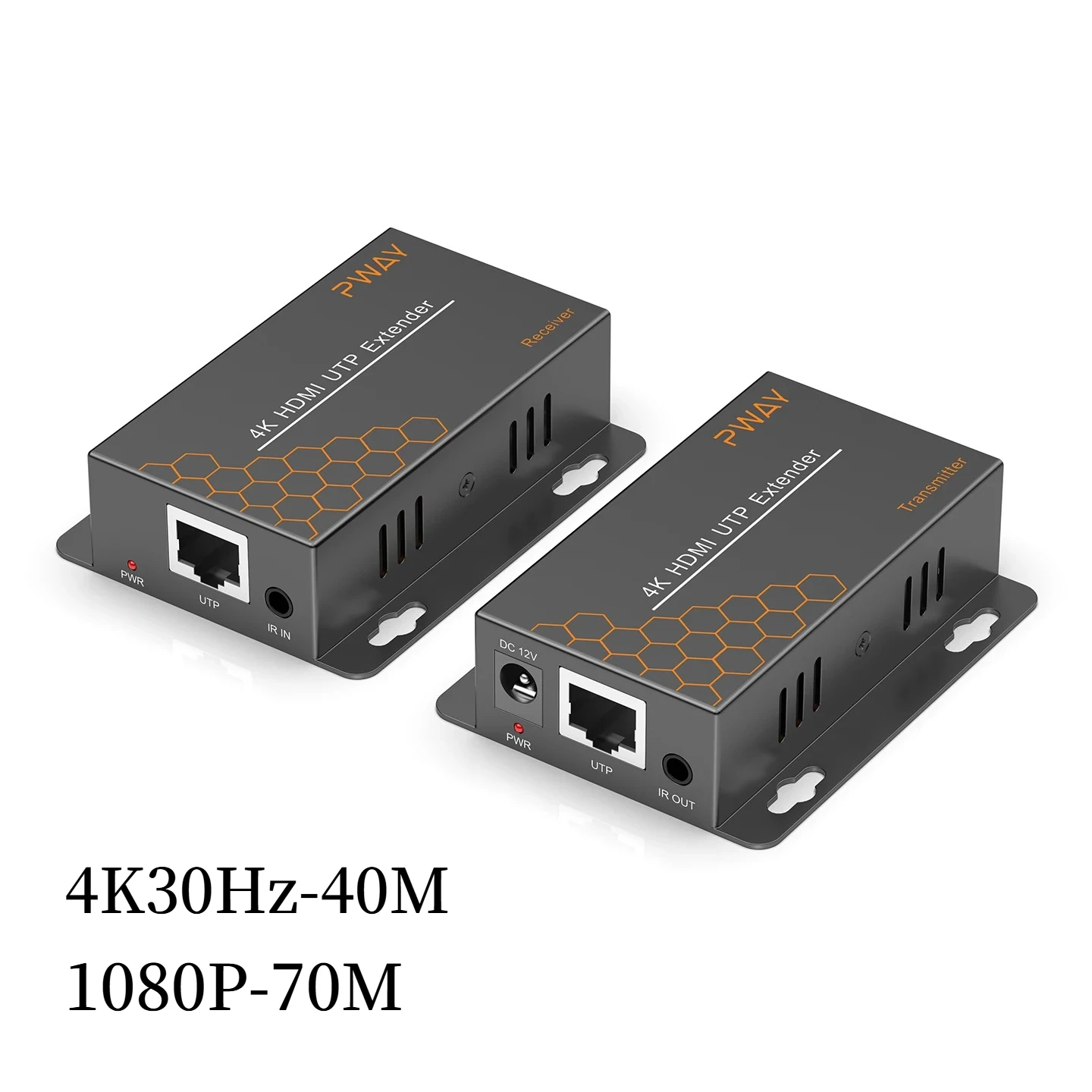 Super Kwaliteit 200ft 1X4 Hdmi Splitter Extender 60M Utp Rj45 Cat5e Cat6 Kabel Ondersteuning Hd 4K 1080P 1 Zender Naar 4 Ontvangers