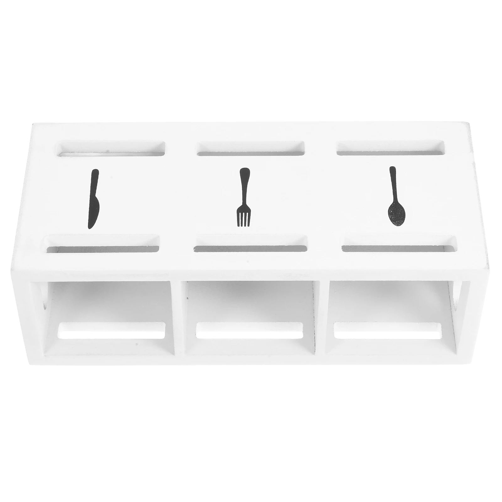 

1pc Chopsticks Spoon Cutlery Holder Wooden Kitchen Counter Organizers Storage Box Tableware Utensil Silverware Large Capacity 3