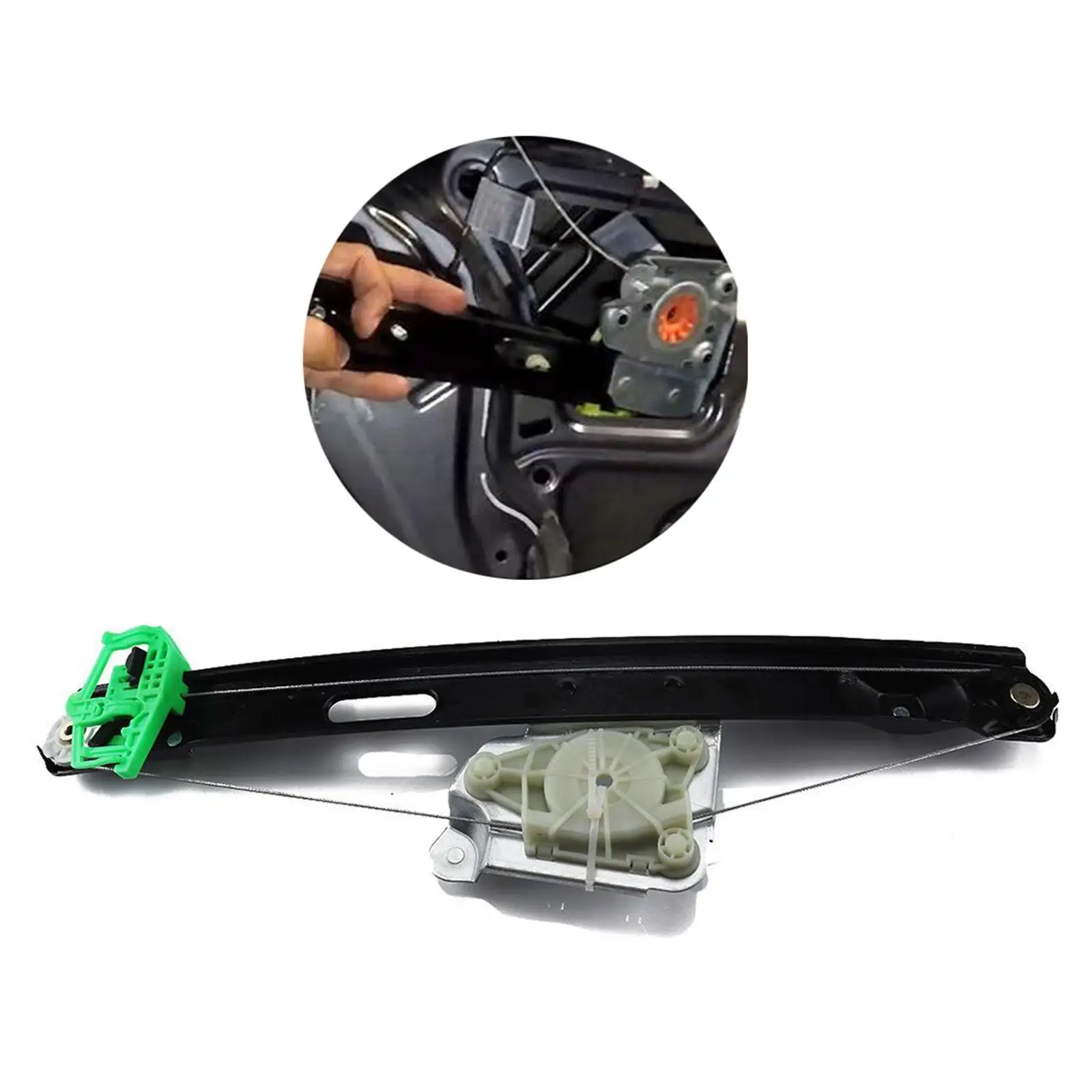 Rear Left Power Window Regulator Assembly LH for BMW E90 E91 E92 Sedan Wagon 2007-2011 Direct Replacement