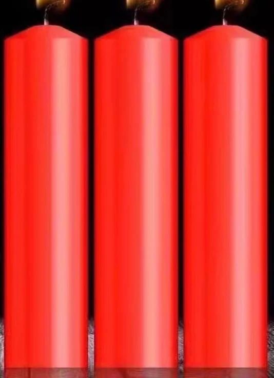 Red and White Candles Home Lighting Power Outage Emergency Disaster Prevention Birthday