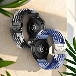 18/20/22 Braided Loop for Samsung Watch 7/6/5/4 Band Parachute Buckle Elastic Nylon Watch Band For Garmin/Huawei/Amazfit Watch