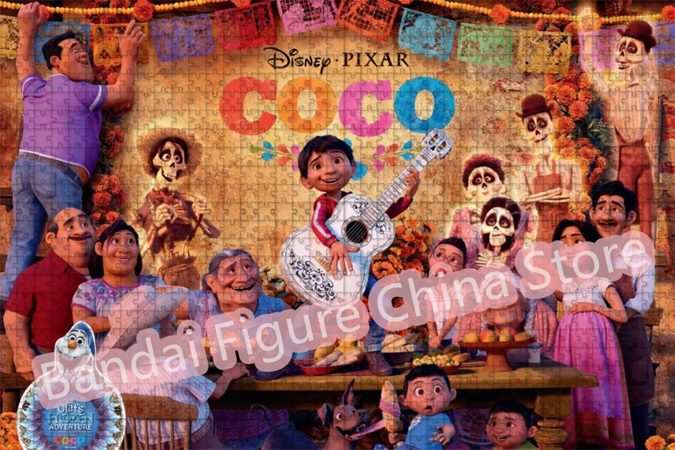 Coco Puzzle Disney Movie Motivational Cartoon Movie 300/500/1000 Pieces Print Jigsaw Puzzles Educational Intelligence Kids Toys