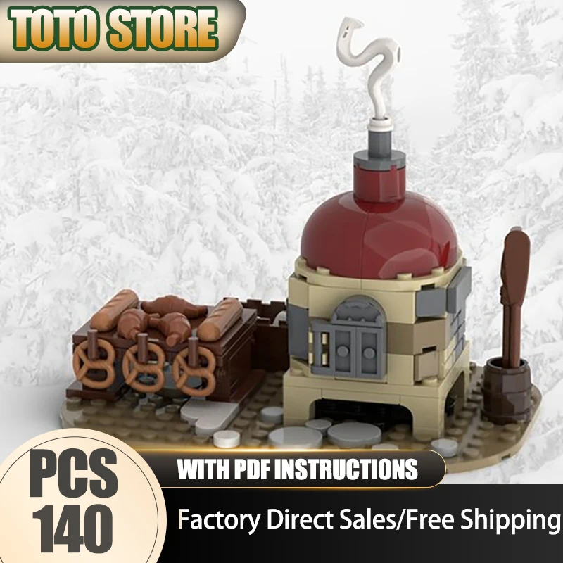 

Medieval Castle Model Moc Building Bricks Baker Model Technology City Street View Block Toy DIY Assembly Christmas Gifts