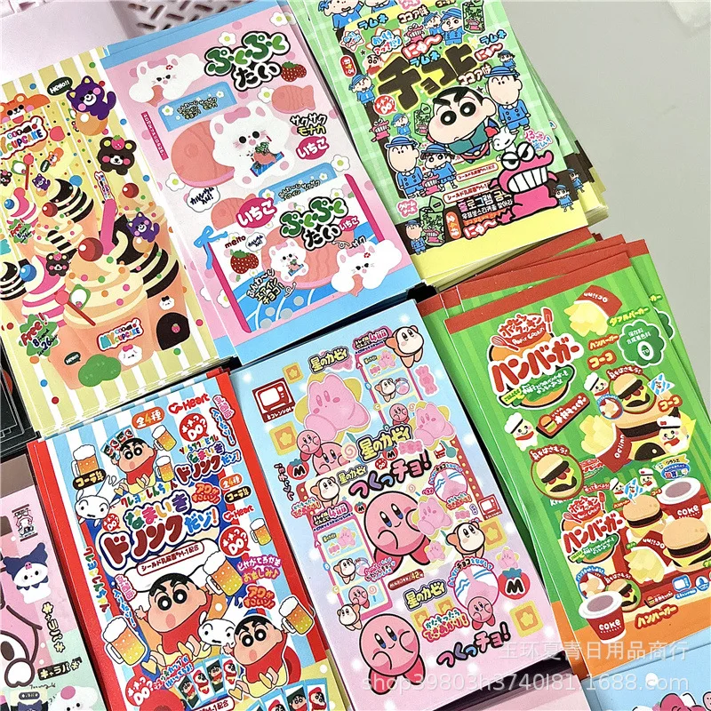 300pcs Cartoon Sanrio Crayon Shinchan Cute Sealing Stickers Packaging Express Card Unpacking Decoration Gift Packaging Stickers