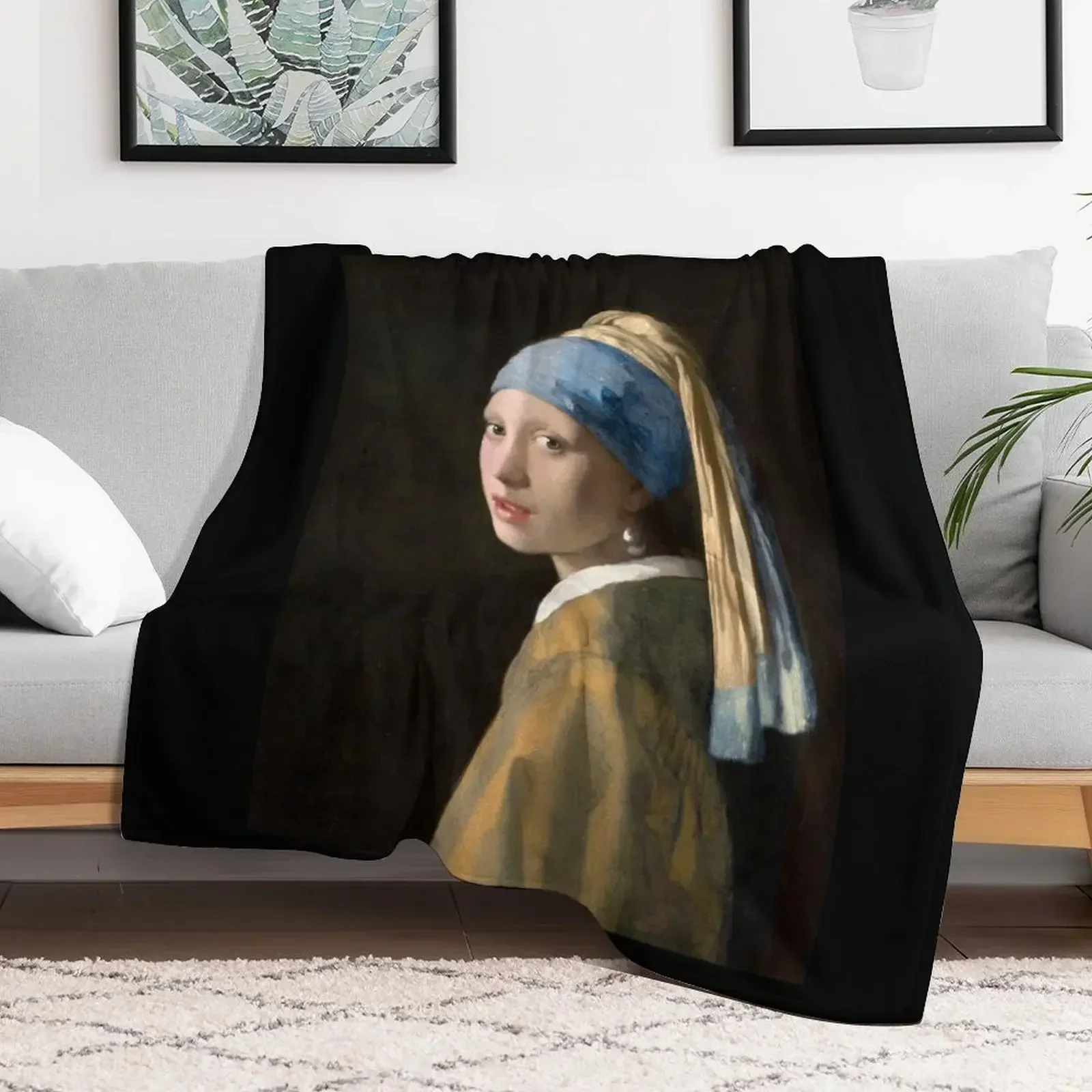 Girl with a Pearl Earring Throw Blanket Blankets For Baby Sofa Throw Travel Flannels Blankets