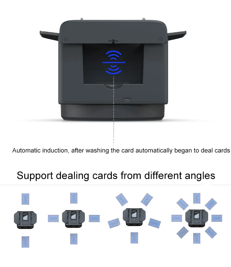 360°Rotating Automatic Card Dealer Machine Custom Cards Deck Card Shuffling Machine