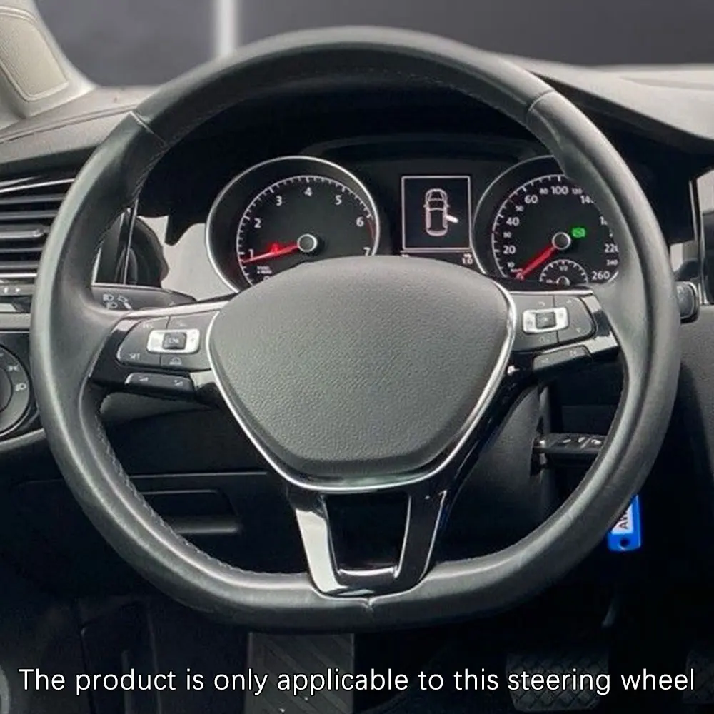 مخيط يدويا لينة الأسود ستوكات الجلود غطاء عجلة القيادة سيارة ل Volkswagen VW Golf 7 Mk7 باسات B8 اكسسوارات السيارات