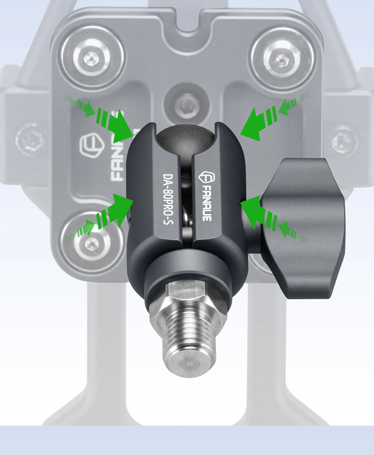 FANAUE Motorrad-Querstangenverlängerung, Pleuelhalterung, passt sich an 17 mm Kugelkopf-Handy-Sportkamera-Zubehör an – Detail 6