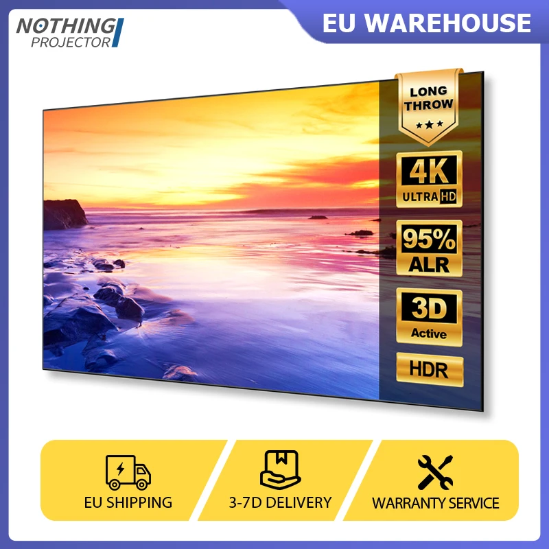 

NothingProjector Long Throw ALR Projector Screen 100/120inch 4K/8K For STP Projectors Home Cinema/Meeting/Gaming Eye Protection