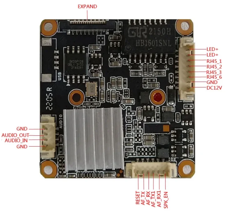 L12B SSC30KQ IMX335 Starvis IP Camera/OpenIPC Module,5mp@25fps,SigmaStar SoC,16MB Flash, 12V, Dual UART,IR-CUT,Audio Mic Speaker