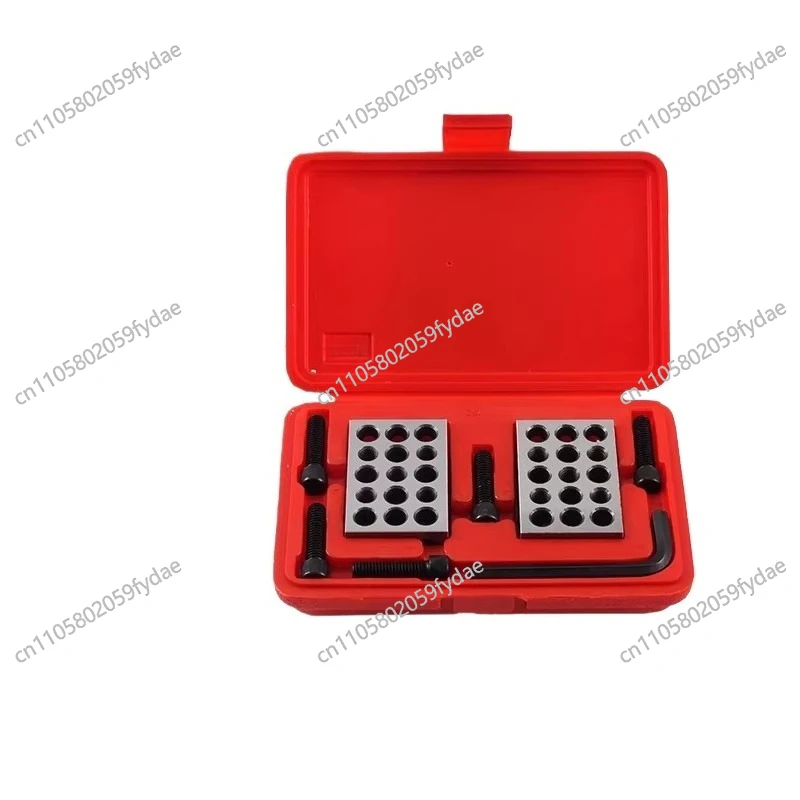 23 Holes Precision 25-50-75mm Blocks with Screws, Parallel Clamping Block Set, Steel Block 23 Holes 1-2-3