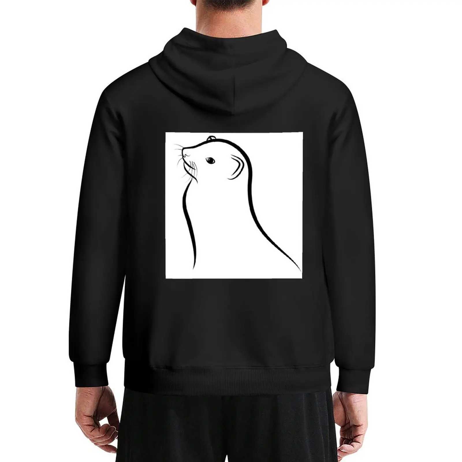 

Cute ferret Hoodie men's coat graphic t shirts men clothes for men winter clothes hoodie