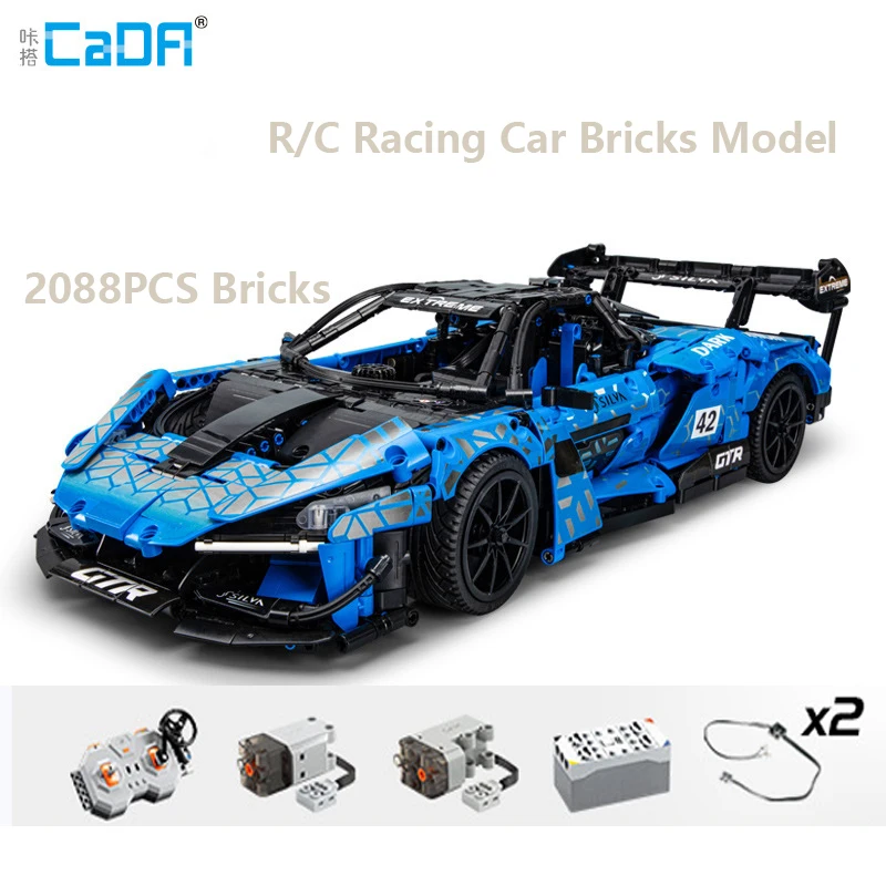 

Cada City Super Sports Racing Car Bricks Model 1/10 Big Scale 2088PCS Bricks Model Building Blocks Set RC Car Assembled Toys