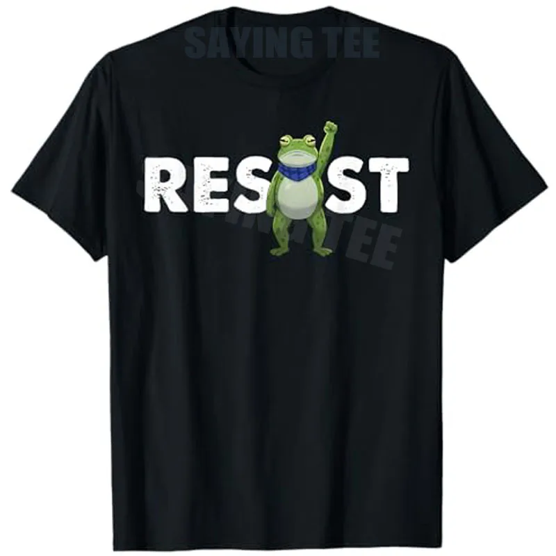 Lustiges Portland Frog Hop Protest Resist Frog No Kings Toad T-Shirt Ribbit Resist Repeat No Hope Without Hop Frogs Against Fascism – Detail 3