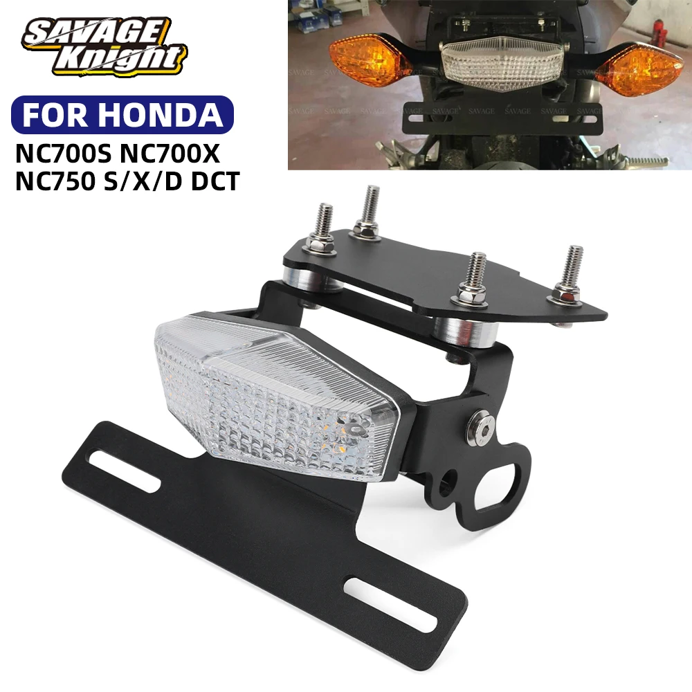 For HONDA NC700S NC700X NC750S NC750X NC750D License Plate Holder NC 700 750 S/X Turn Signal Rear Tail Light Fender Eliminator