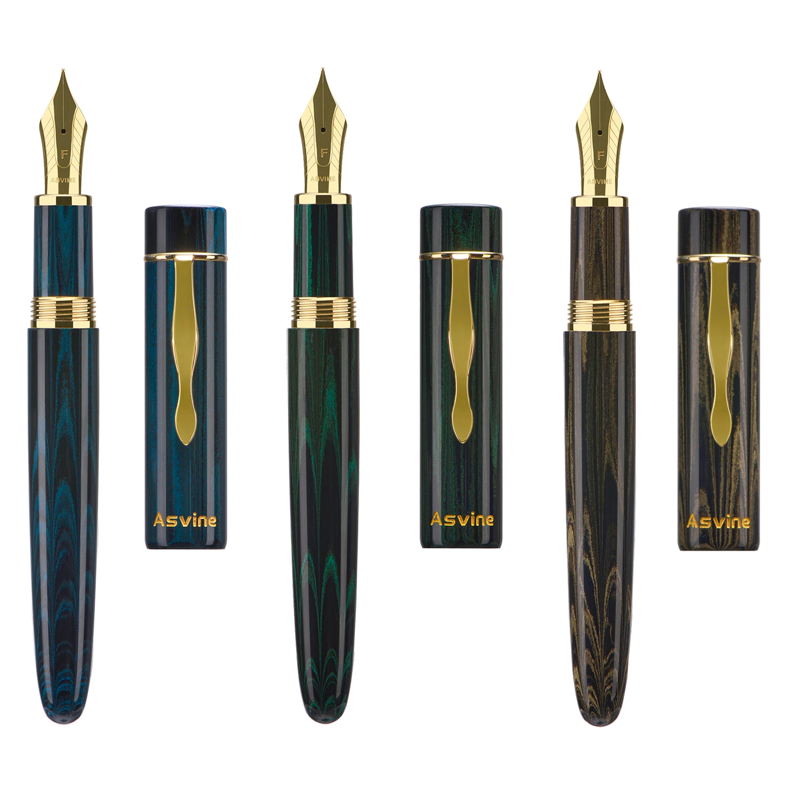 

Asvine C2000 Ebonite Fountain Pen NO.8 EF/F/M/Stub 1.1 Nib, Germany Cumberland Handcraft Large Size Writing Pen