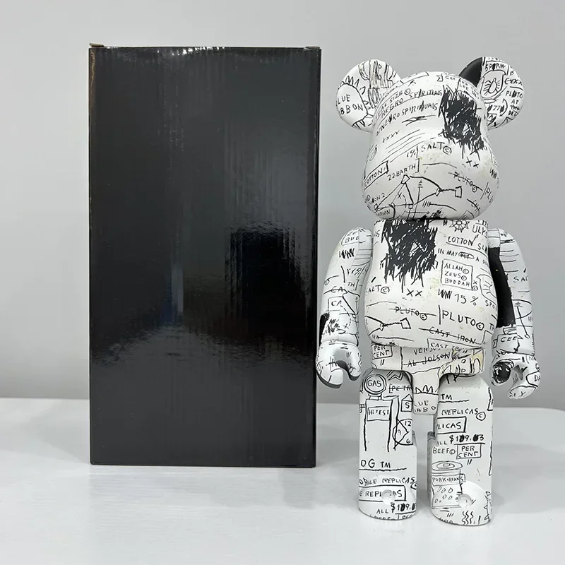 

Urban Style Block Bear Mini Figure Art Gift Set Poseable Desk Decoration with Stand for Home Office