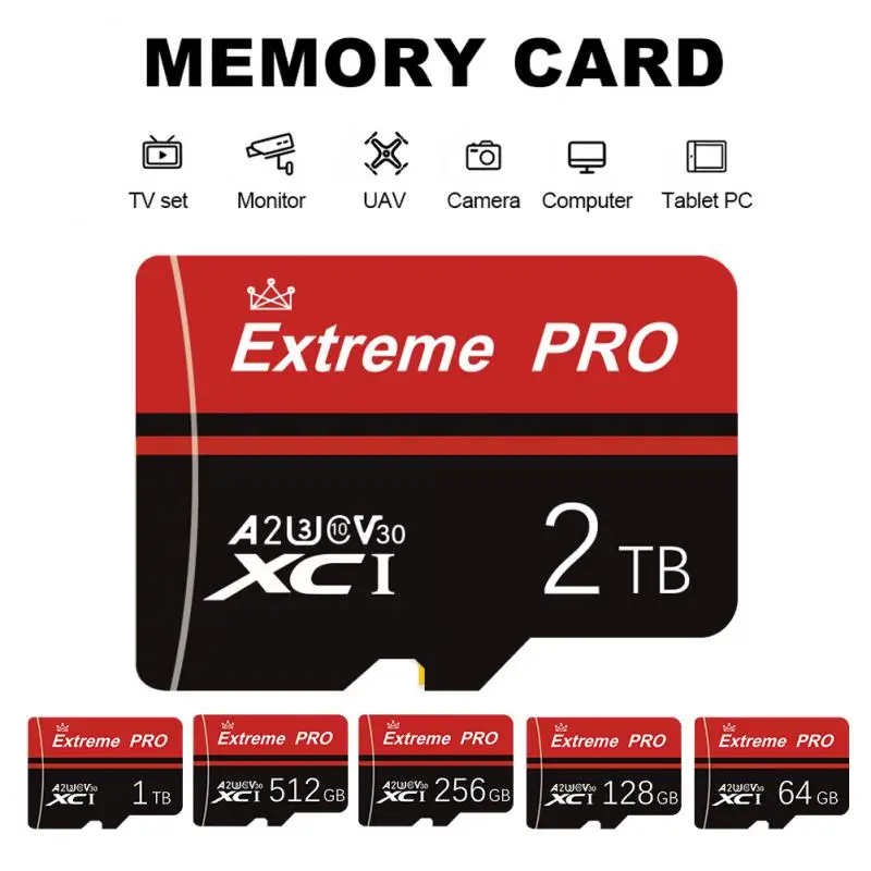 2TB Memory Card For Nintendo Switch 1TB V60 4K Micro TF SD Card 128GB 256GB 512GB Cartao De Memoria For Nintendo 64 Game