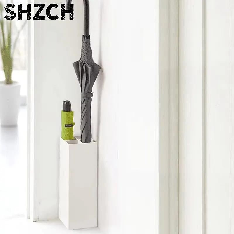 Japanese Minimalist Iron Umbrella Stand Floor Storage Holder for Entryway
