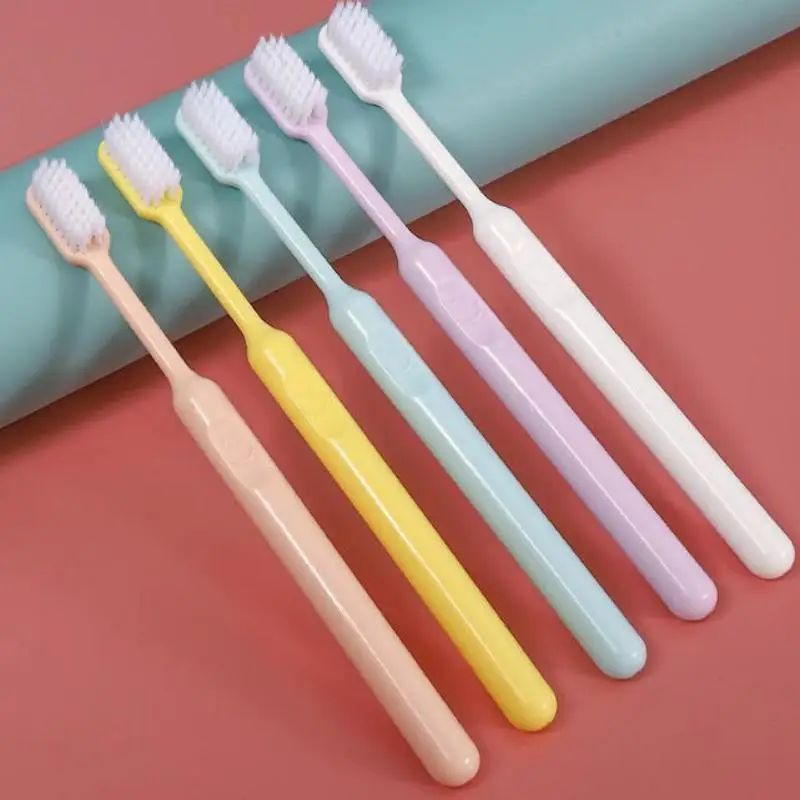 10 Stück Bonbonfarbene Zahnbürsten, einfach und modisch, für Familienreisen, für Damen und Herren, weiche Borsten, japanische Zahnbürste – Detail 4